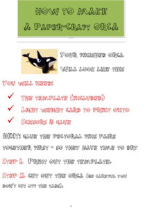 How to make a paper-craft orca