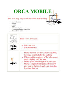 Craft an orca mobile